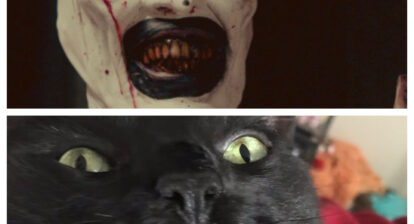Notice a resemblance between Art the Clown and Dee the cat?